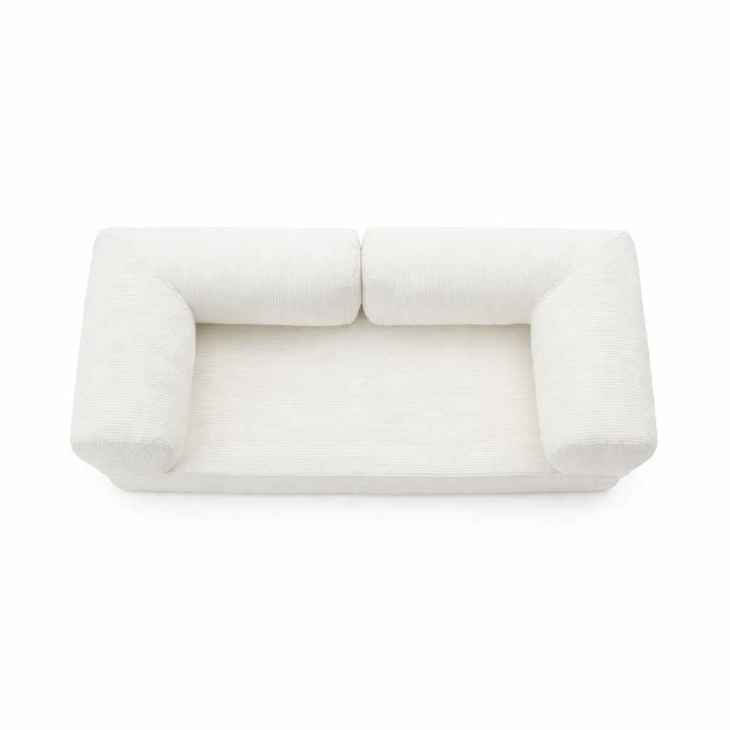 Canapé modulable convertible moderne blanc nuage