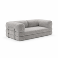 Canapé modulable convertible moderne gris cendré