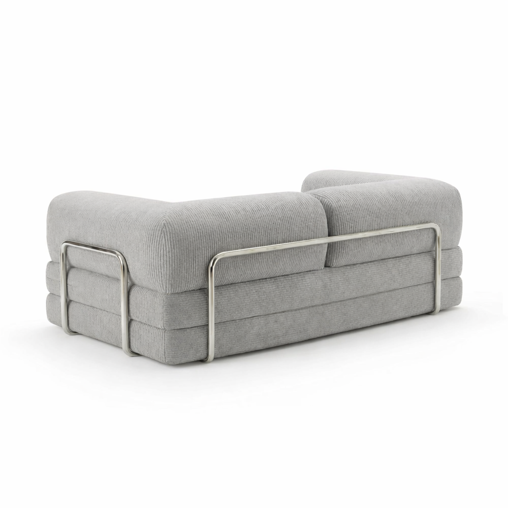 Canapé modulable convertible moderne gris cendré