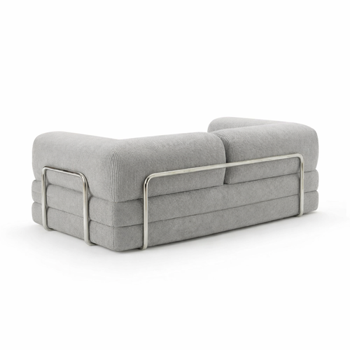 Canapé modulable convertible moderne gris cendré