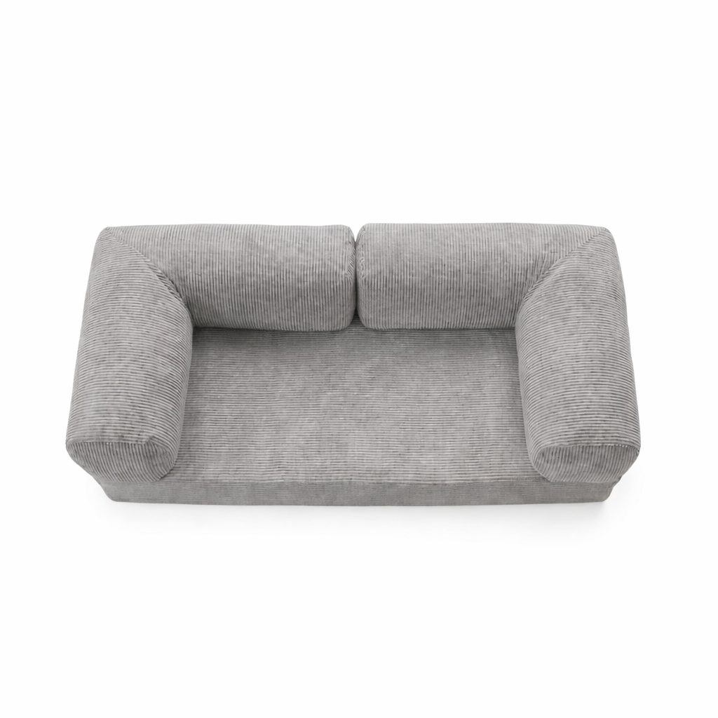 Canapé modulable convertible moderne gris cendré