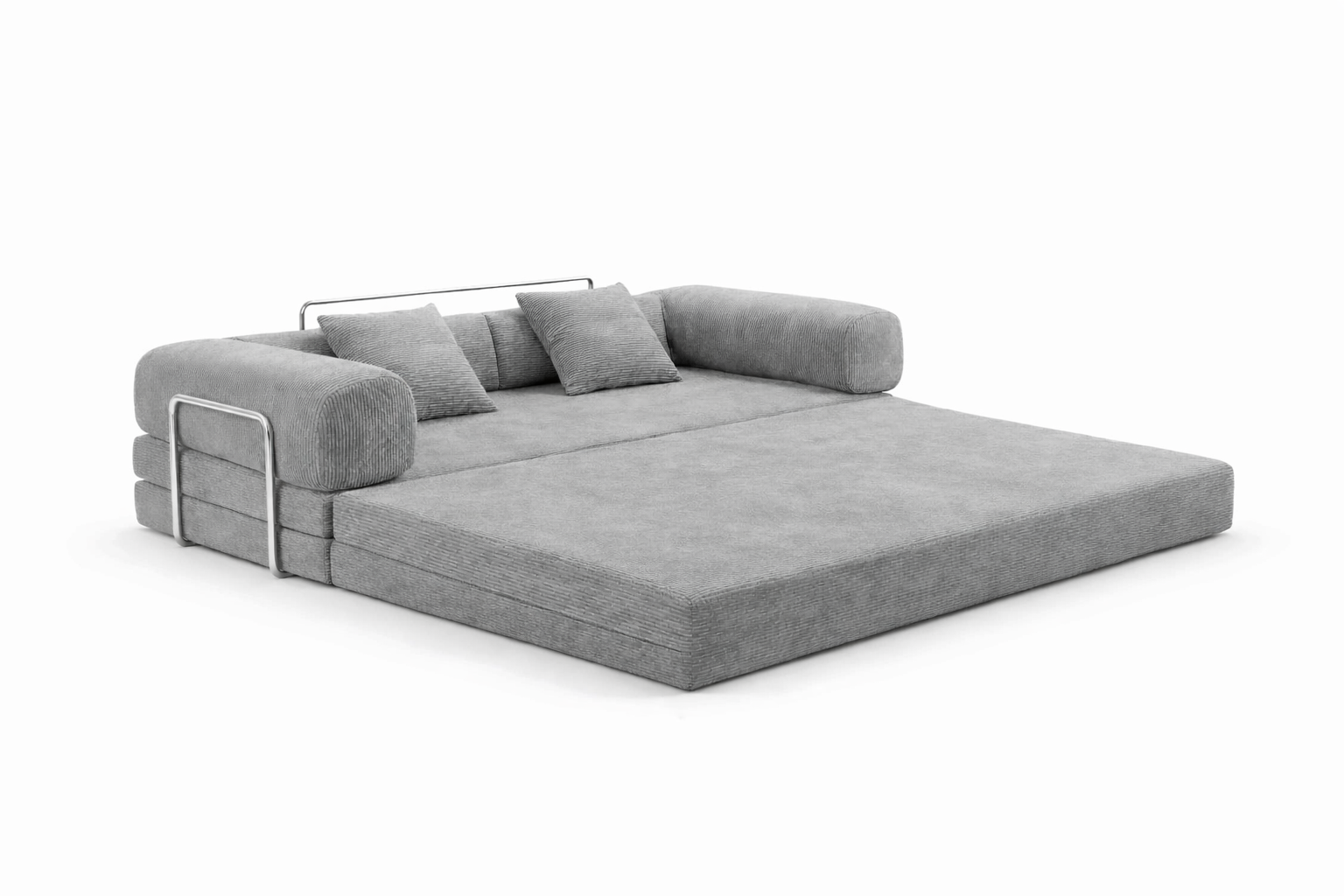 Canapé modulable convertible moderne gris cendré