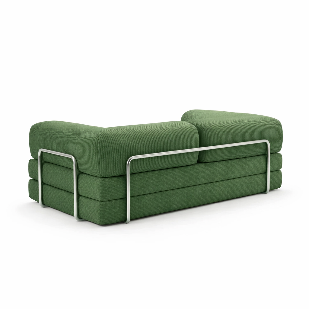 Canapé modulable convertible moderne vert olive