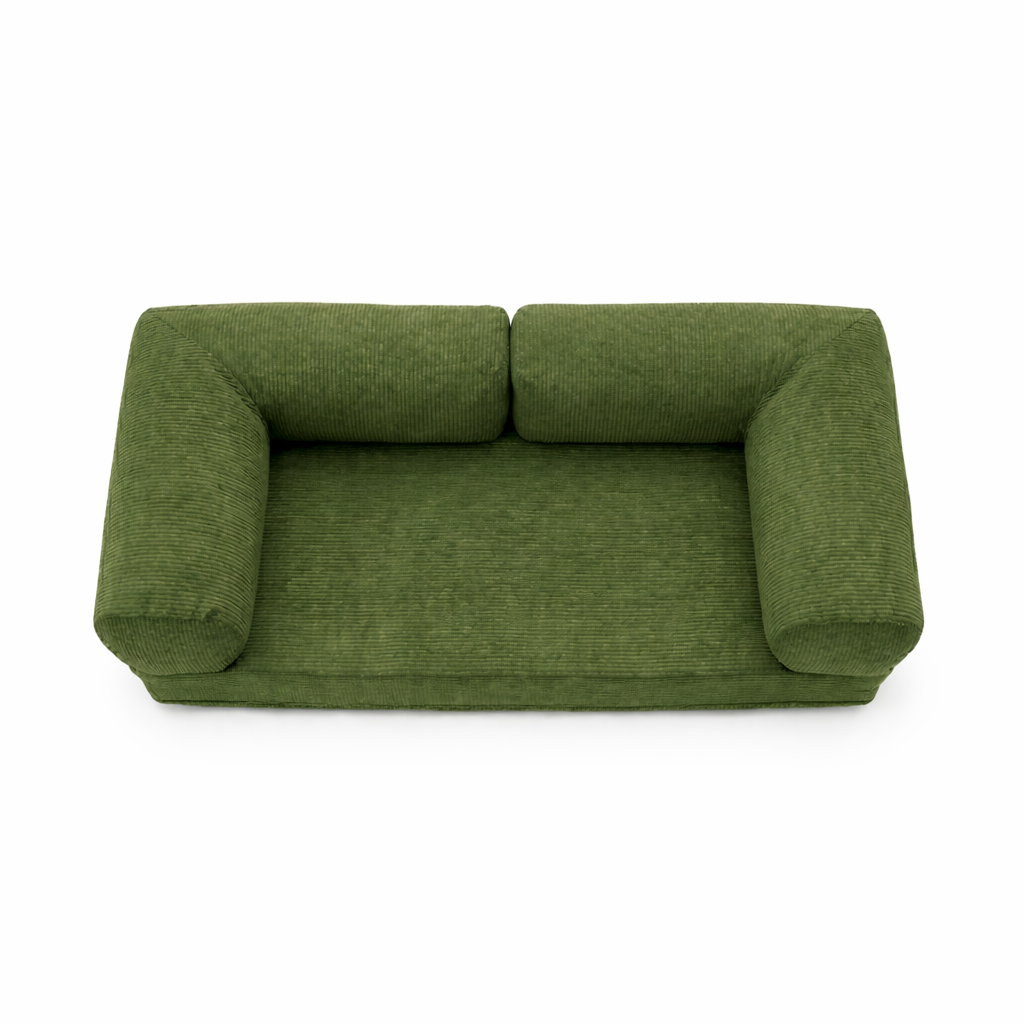 Canapé modulable convertible moderne vert olive