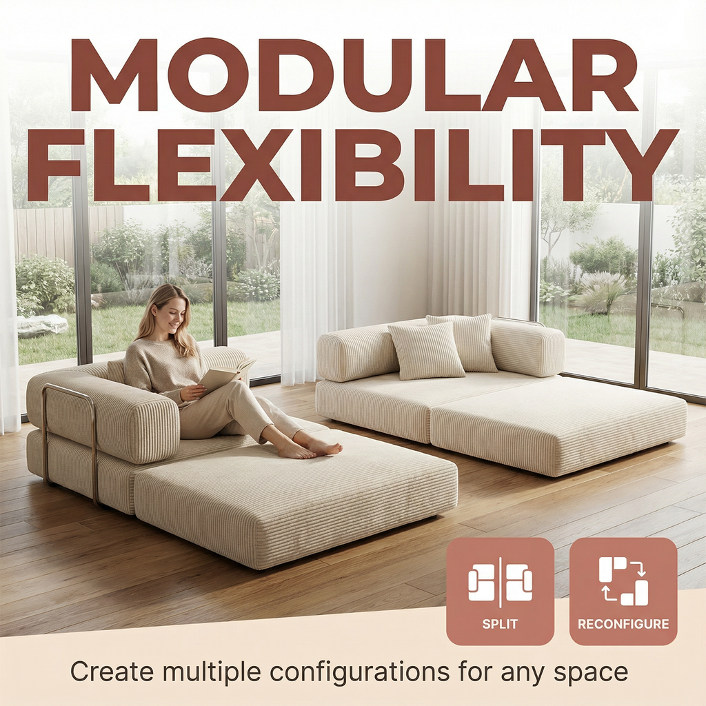 Canapé modulable beige