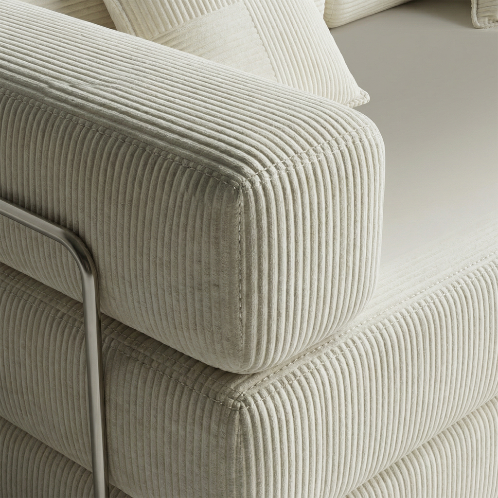 Canapé modulable convertible moderne blanc nuage
