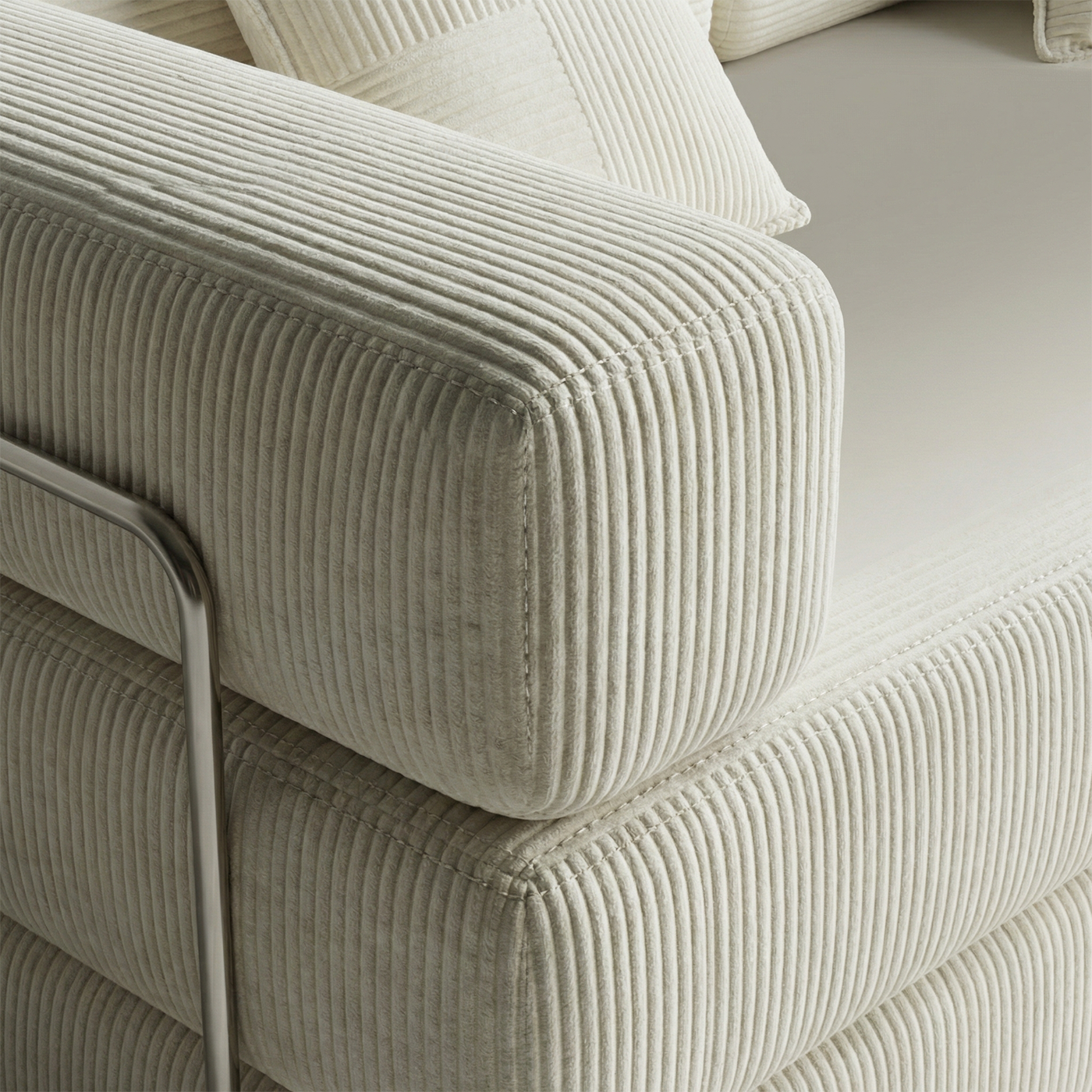 Canapé modulable convertible moderne blanc nuage