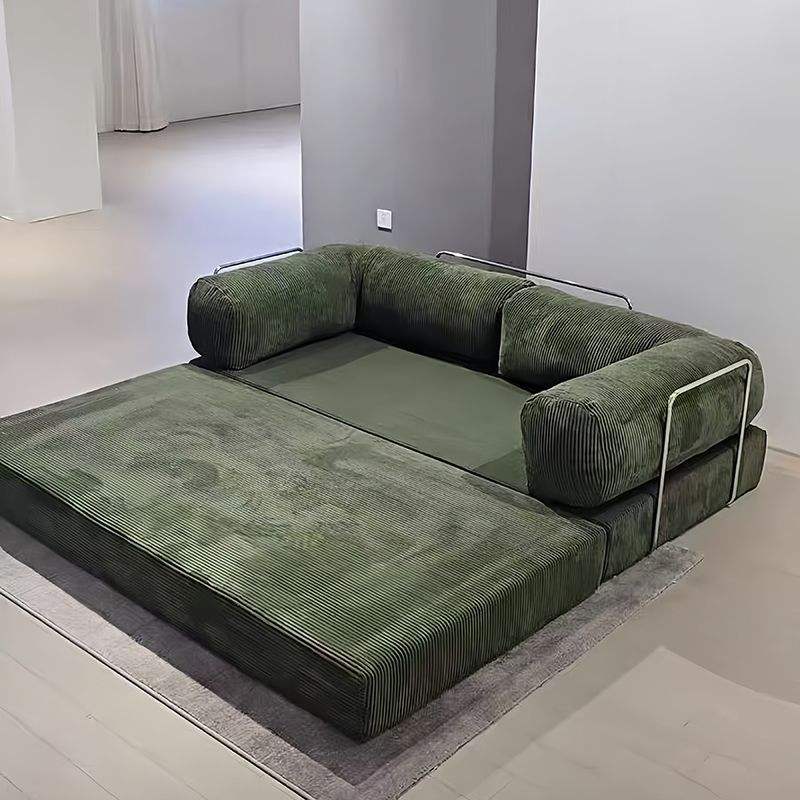 Canapé modulable convertible moderne vert olive